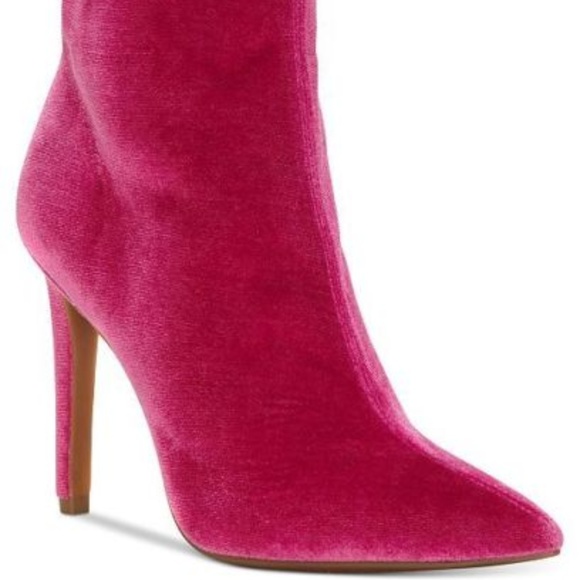 Jessica Simpson Shoes - New Jessica Simpson Pelina Pink Velvet Ankle Boot
